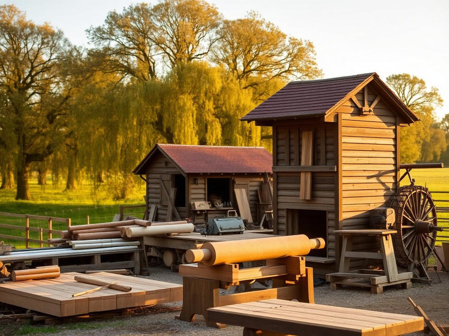 A Devon family yard, milling timber the right way.